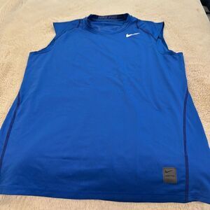 Nike pro royal blue muscle shirt size large